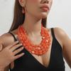 Acrylic Beaded Multi-Layer Necklace for Women Party Jewelry Accessory