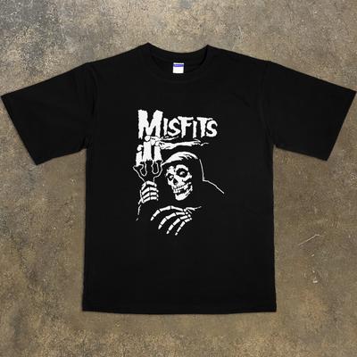 Koszulka Europejskiej i Amerykańskiej Marki Trendy MISFITS Aklimatyzowany Zespół Hardcore Rock Ciężka Bawełna Krótki Rękaw