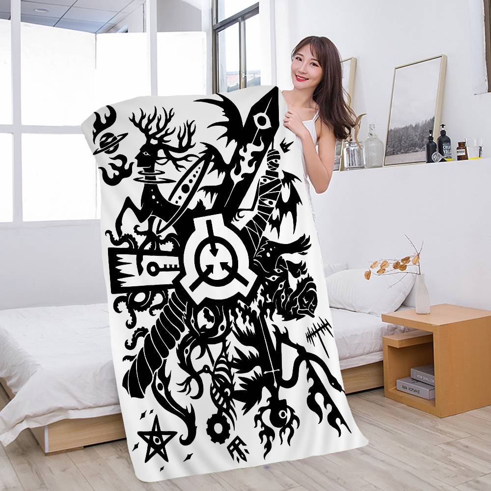 Classic Game SCP Foundation Anime Beach Swimming Towel Soft Absorbent Washcloth Children's Gifts for Kids Travel Camping Gym