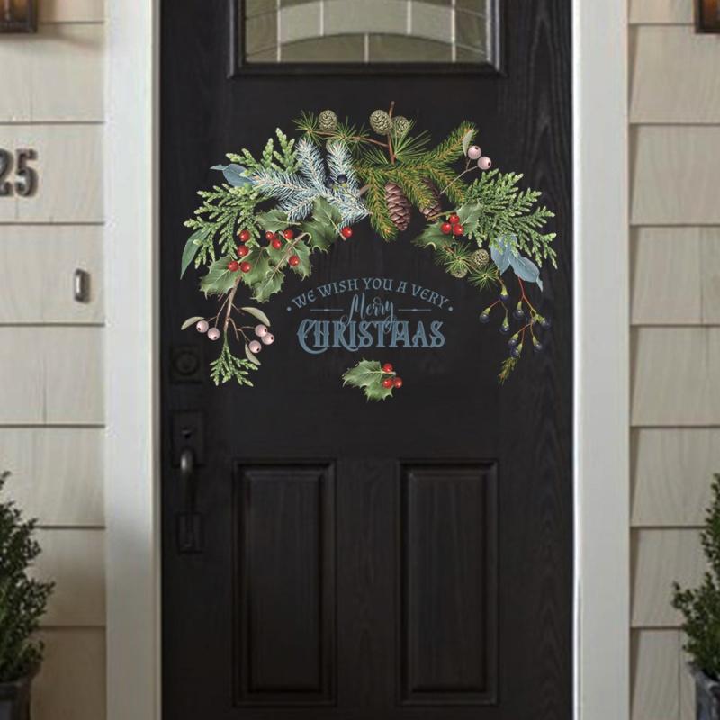 Christmas Decorations Wall Stickers Merry Christmas Signs Removeable Wall Window Decals for Home Decor Kids Room Holiday Party