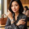 Used Coach Elliot 36mm Sunray Dial Black Leather Strap