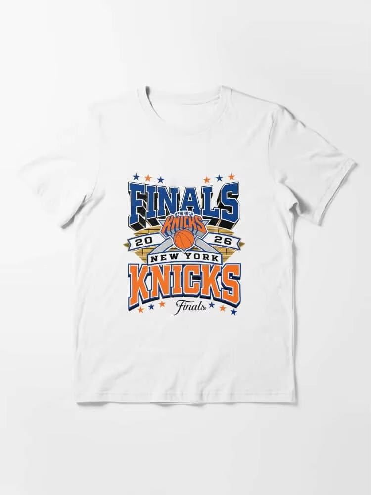 Футболка «Финал 2026», Летняя футболка New York Knicks, Новая, Унисекс, Хлопок, Дышащая, Стиль Y2K 4XL
