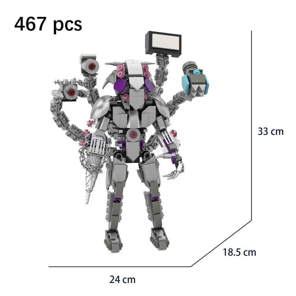 Skibidi Toilet Building Blocks Zombie Skibidi Toilet Logo The Audio Man And Camera Titan Man Building Block DIY Bricks Toys
