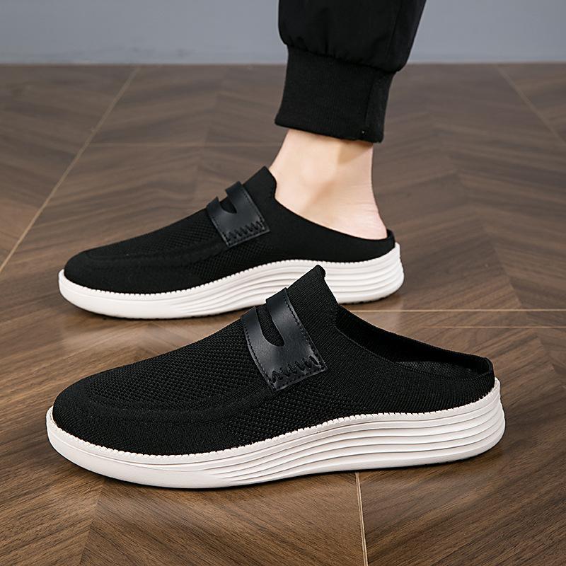 Large size cold sticky slippers MD sole casual men's and women's fashion mesh lightweight sports shoes one pedal lazy shoes