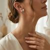 New Sweet Tulip Bud Earrings Glazed Simple Color-Blocked Earrings Colorful Elegant Stud Earrings Women