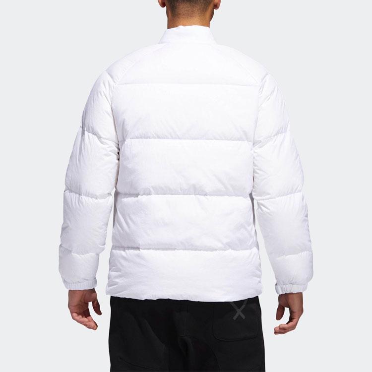 Adidas Originals Trefoil Baseball Collar Casual Sport Warm Down Jacket International Winter Men Outerwear White BR4799