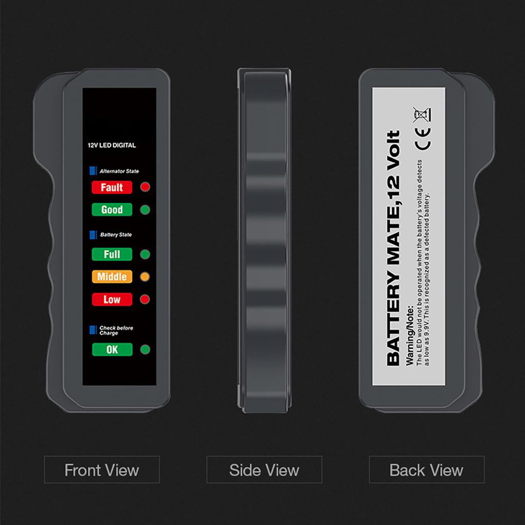 12V Car Battery Tester 6LED Lights Display Alternator State Check Automotive Diagnostic Tool