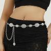 Turquoise Retro Ethnic Waist Chain: Versatile Slimming Accessory for Dresses