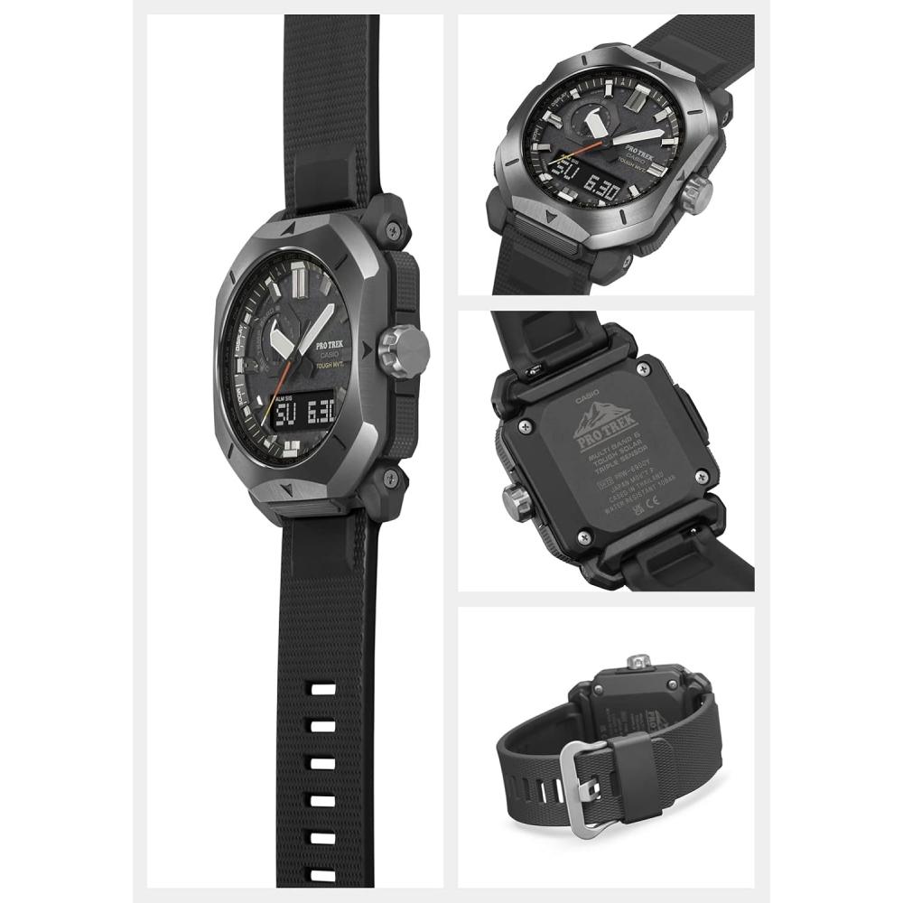 CaSio Men S Pro Trek Radio Solar biomaSS plaStic Watch Prw 6900y 1jf Black