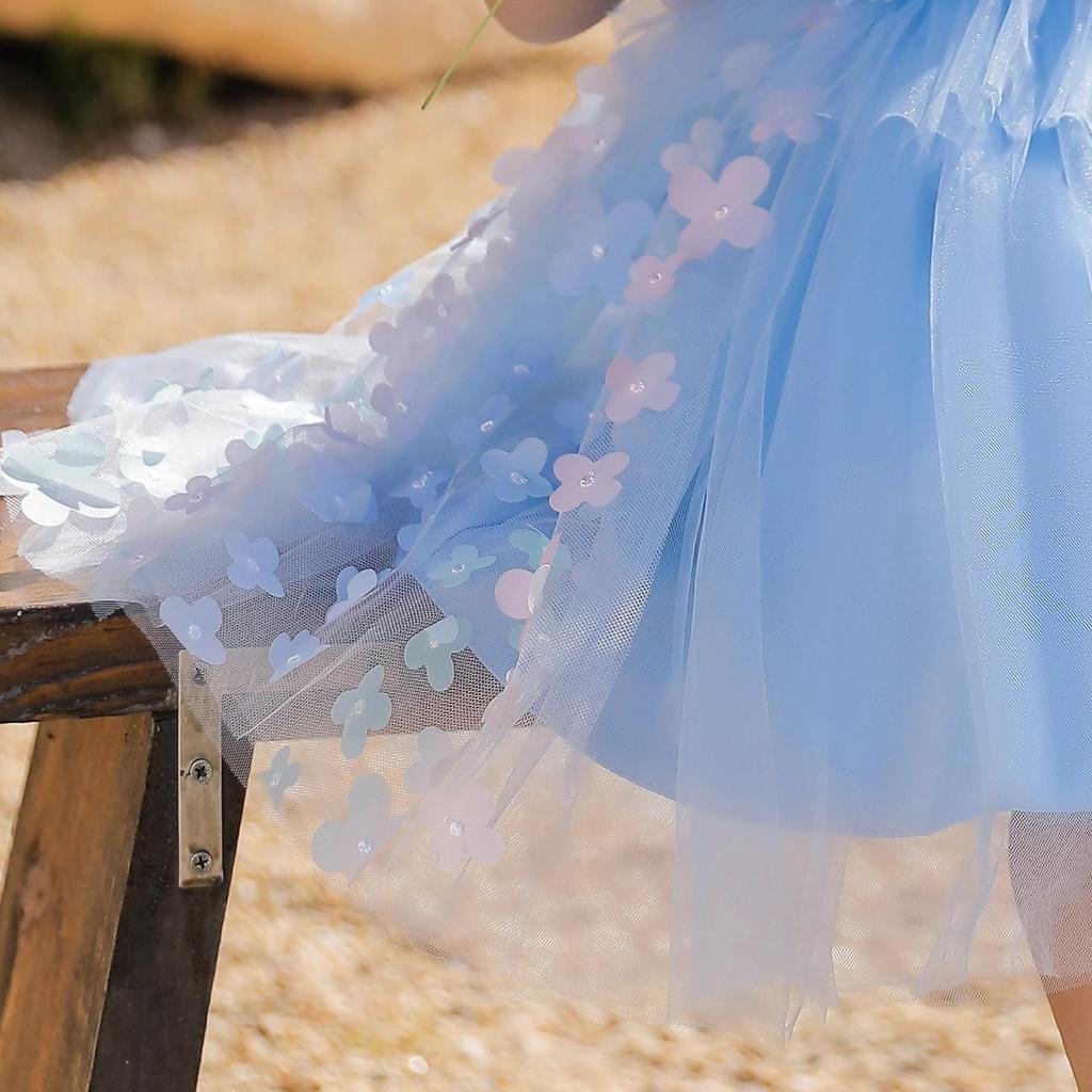 Blumenmädchen Baby Hochzeitskleid Feenblüten Kinderkleidung Mädchen Partykleid Kinderkleidung Ausgefallenes Teenager-Mädchenkleid 0 1 2 3 Jahre
