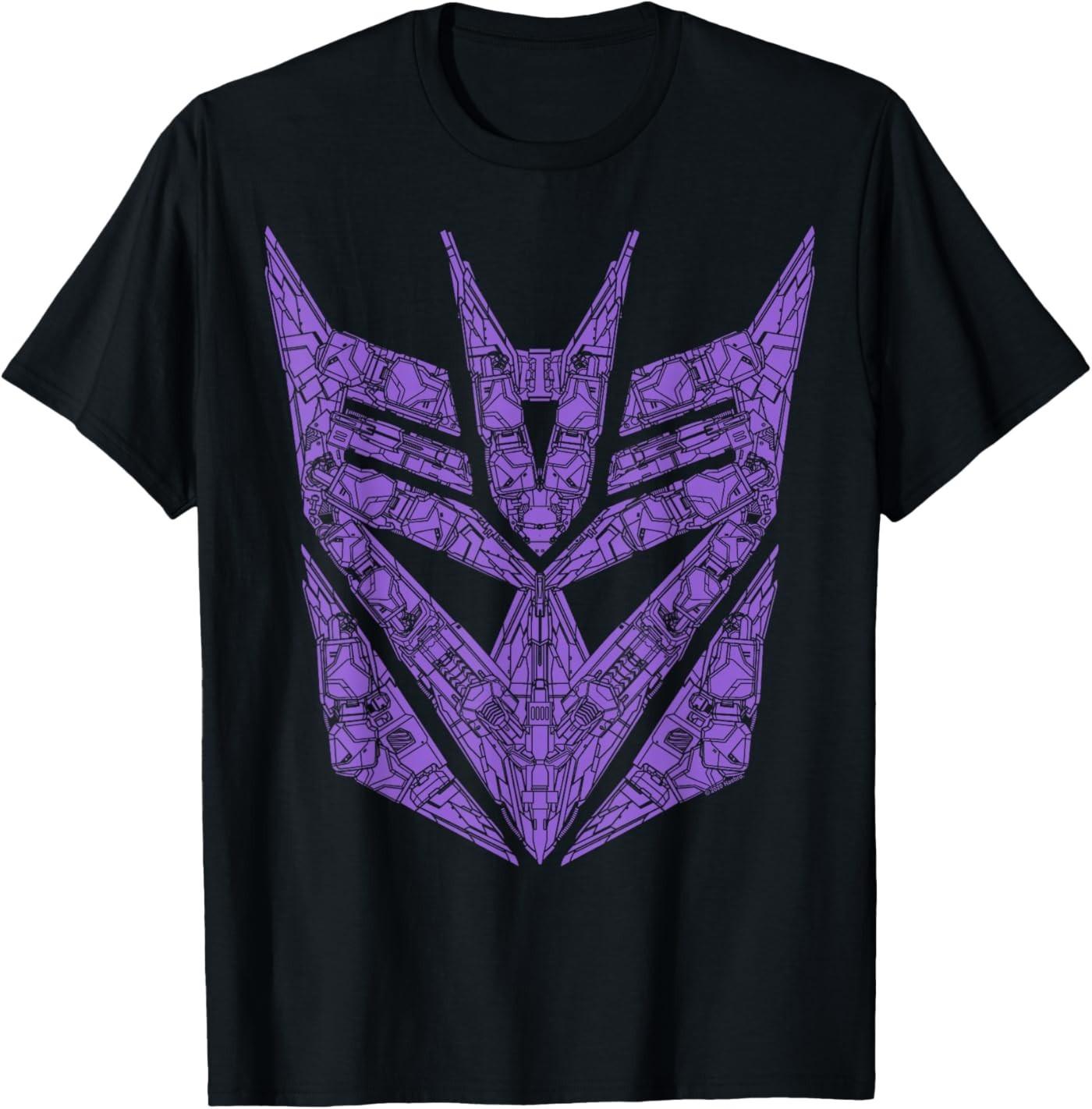 Transformers Decepticons Purple Icon Filled Logo T-Shirt S