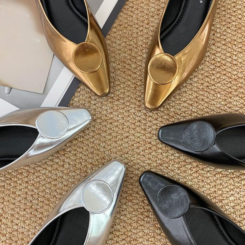 Mode Neu Eingetroffen 2025 Frühling Sommer Damen Ballerinas Mit Schuhen Spitzschuh Schuhwerk Mode Flache Damenballerinas Slipper Damenschuhe