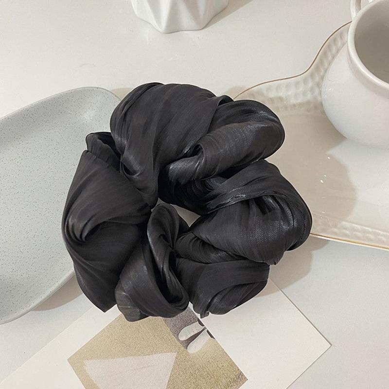2025 Fashion Summer New Style Women Silk Satin Scrunchies Korean Ladies Girls Elastics Hair Band Ponytail Hold Hair Accessories
