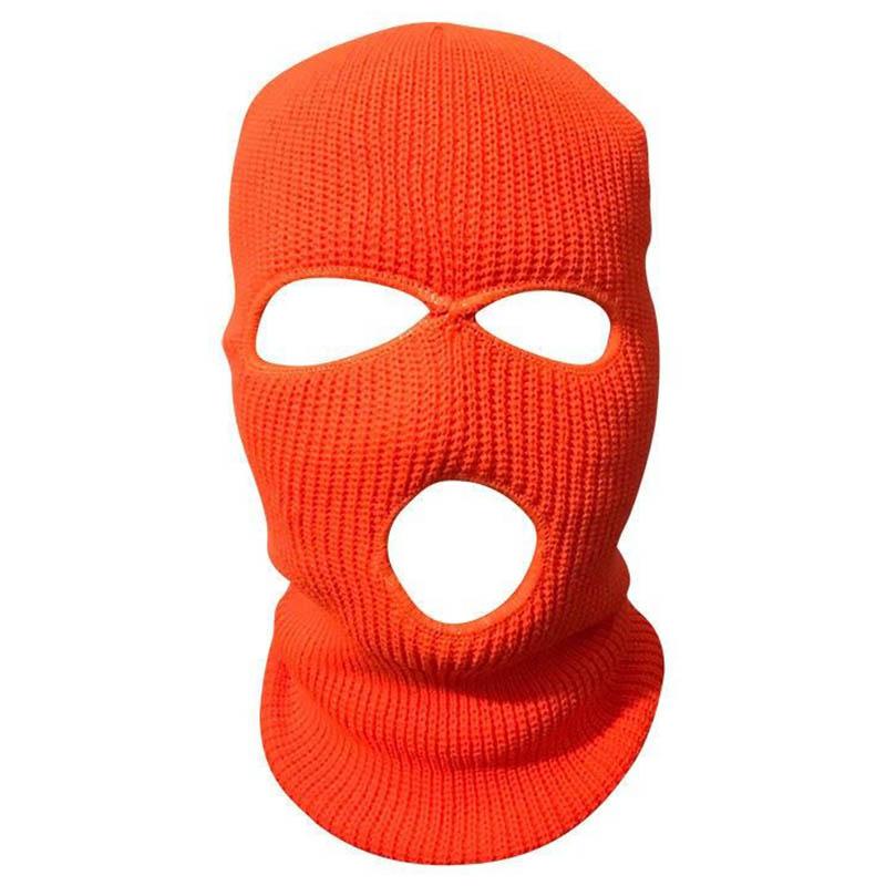 Outdoor Warm and Windproof Face Mask Knitted Three-hole Cycling Ski Winter Headgear Men