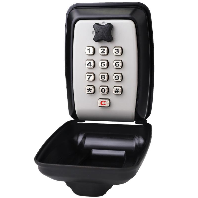 Waterproof wall-mounted key storage box with 12-digit keypad combination