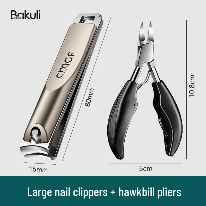 German Angled Nail Clippers - Large, Portable Manicure & Pedicure Scissors Set