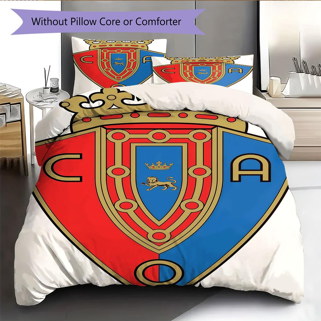 Osasuna Force Bettwäsche Steppdecke Set Bettbezug Kissenbezug Heimdekoration Geburtstagsgeschenk (1 Bettbezug + 2 Kissenbezüge, ohne Füllung)