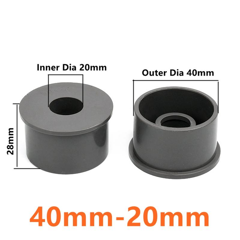 25~63mm To 20/25/32/40/50mm PVC Reducing Pipe Connectors Garden Irrigation Joint Water Supply Pipe Adapter Aquarium Pipe Bushing