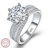 Neuer Sterlingsilberring 5A Zirkon Luxus Hohe Qualität Für Damen Herren Hochzeit Feiner Schmuck Accessoires Party Geschenk s
