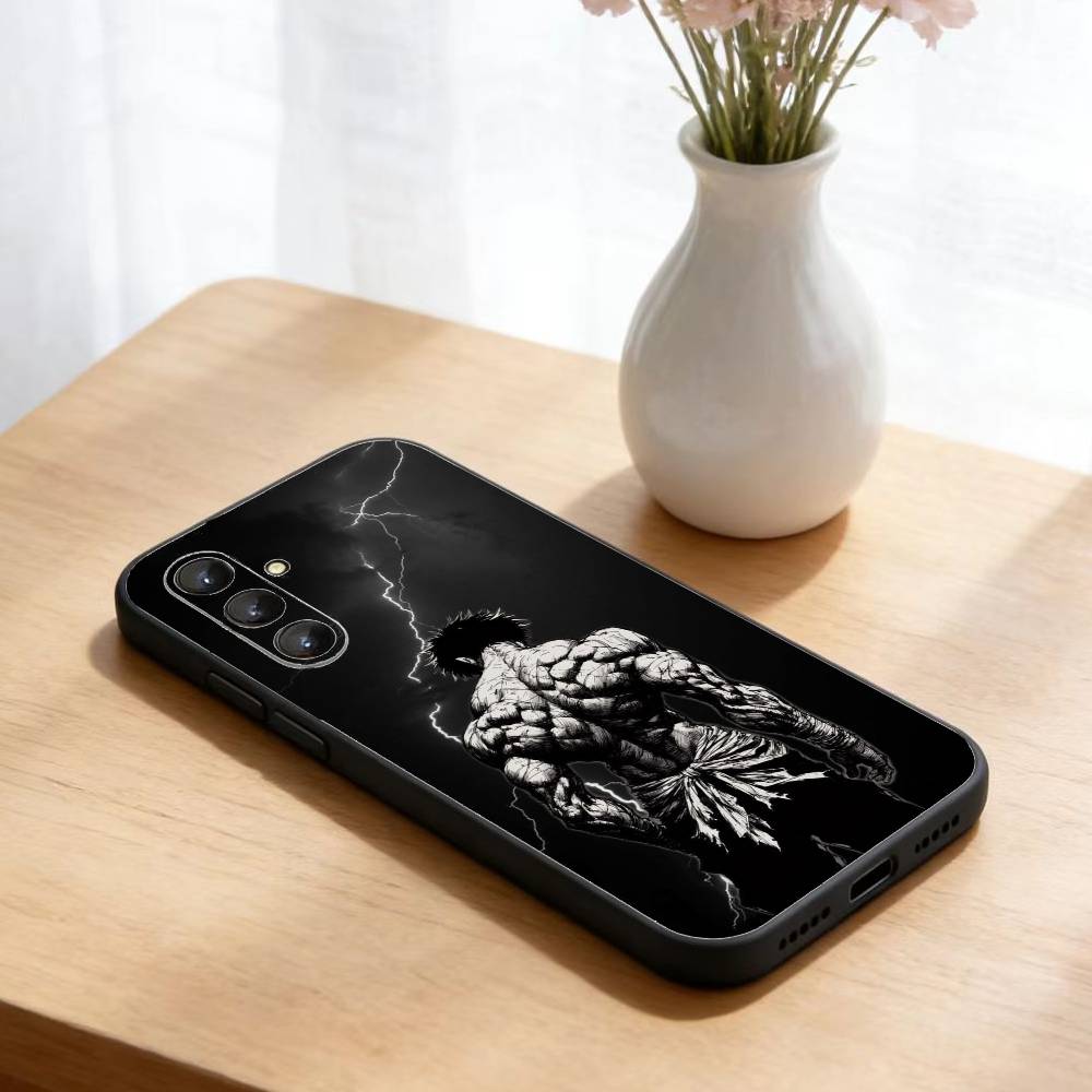 Anime Baki H-Hanmas   Phone Case For Samsung Galaxy A73,A21s,A22,A31,A52,A53,A71,A41Soft Black Shell