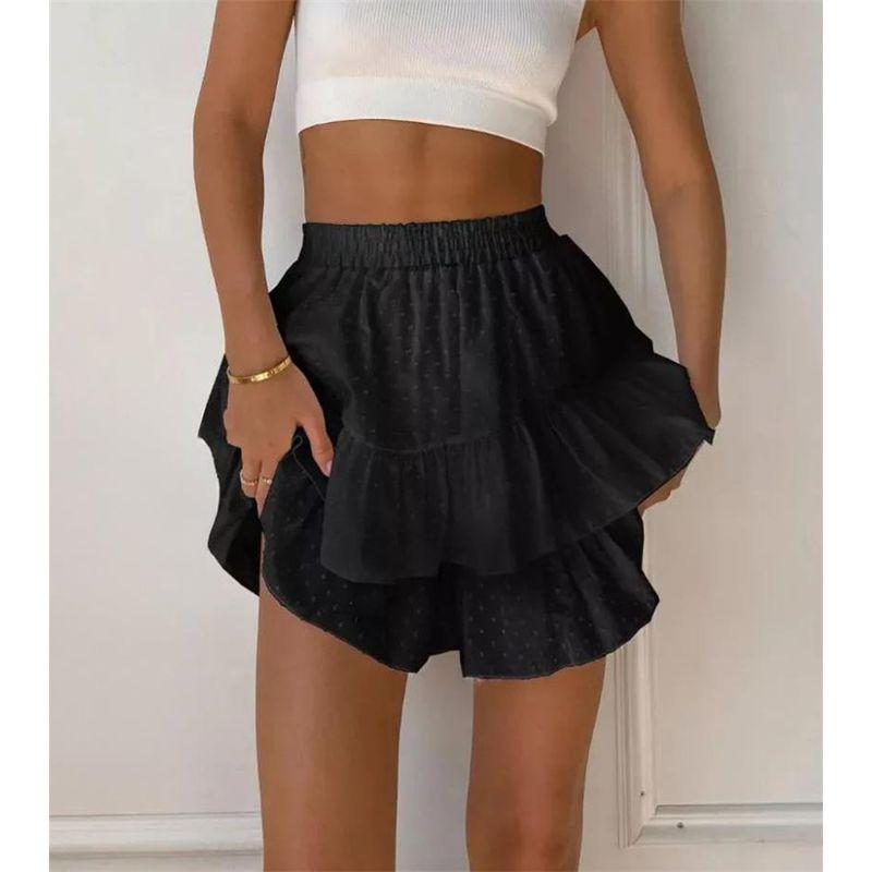 European and American Frill Shorts Short dress Cake Skirt Pantskirt Women Mini Cake Skirt Shorts Women