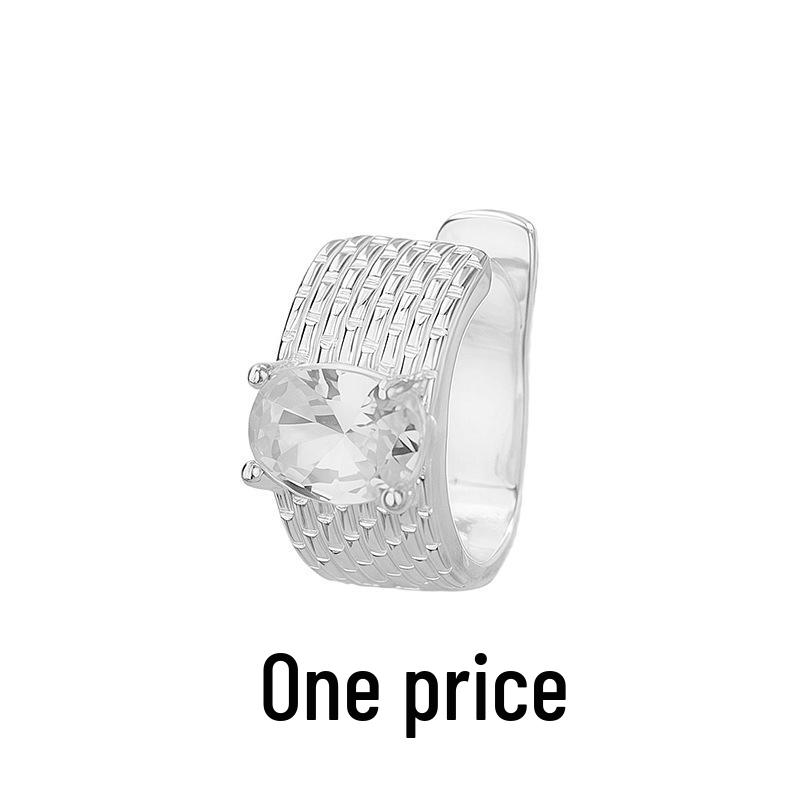 Zirkonia Doppel-Schicht Strass-Kreuz-Kette Ohne-Piercing Stern Ohr-Manschette für Damen