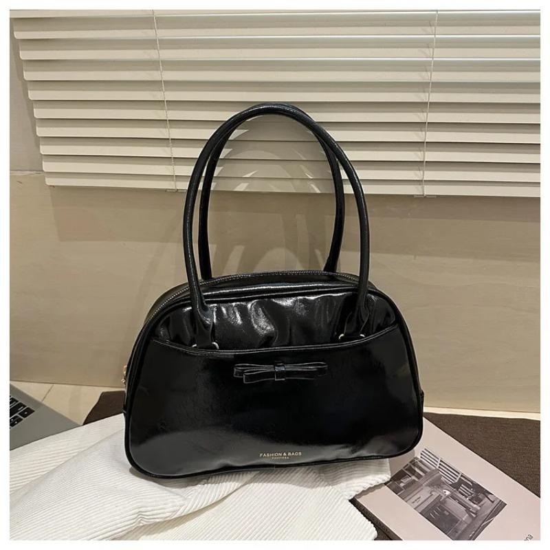 

New Women Top Handle Bag Comfortable and Versatile Texture Shoulder Bag Large Capacity Vintage Casual Comuting Bag High Quality чёрный
