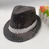 Shining Short Brim Hemming Jazz Hat Adult Kids Sequins Decorated Stage Show Hat Party Supplies