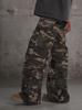 LERENNE Multi Pocket Cargo Flare Camo Pants - Camo