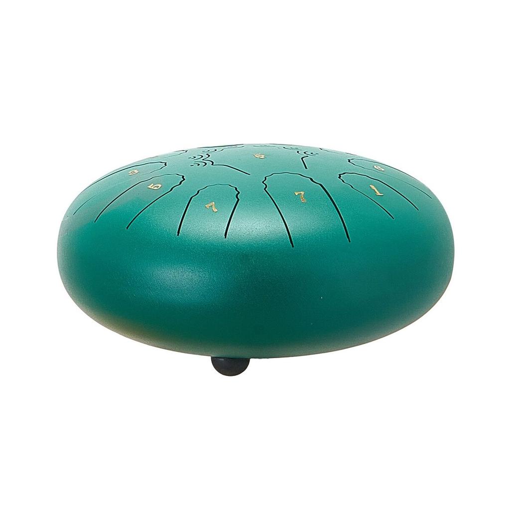 Steel Tongue Drum, 25.4cm 11 Notes Rain Drum for Outside Garden, C Major Musical Drums with Music Book & Mallets, Percussion Instrument for Meditation