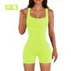 JYL Ribbed Sports Jumpsuit Hip Lifting Quick Dry Running Bodysuit