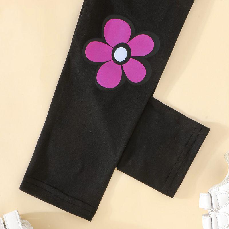 4-8 Years Kids Girls Petal Pattern Sweatshirt and Pants