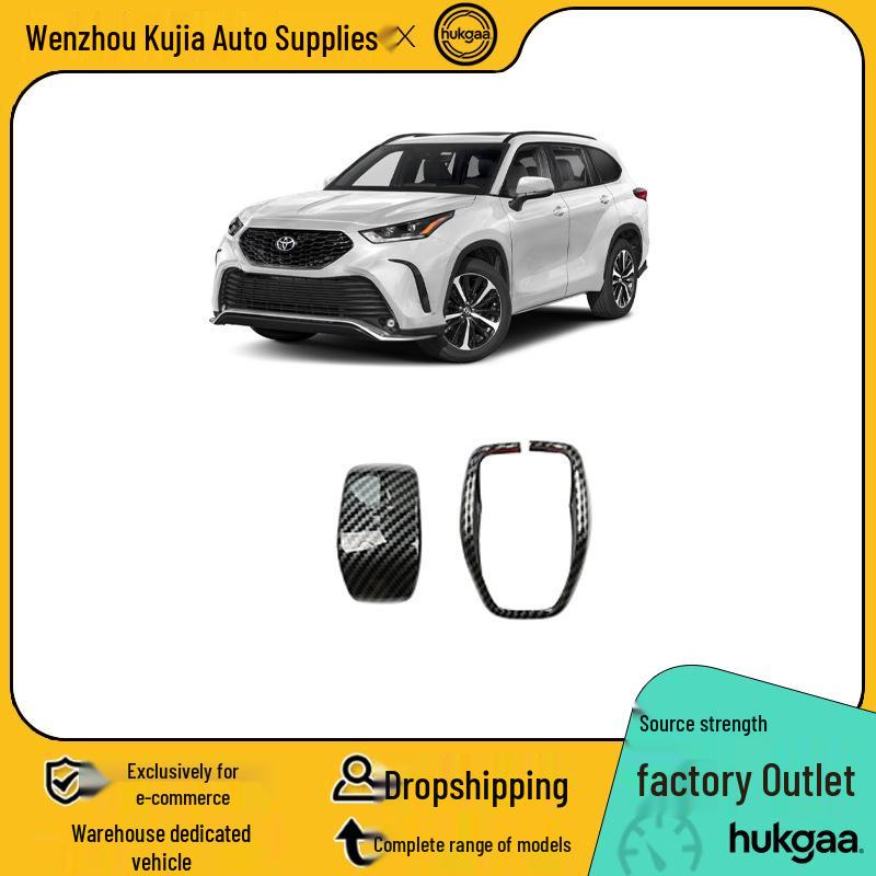 2022 Toyota Highlander Carbon Fiber Interior Gear Shift and Rear Air Vent Console Trim