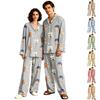 Unisex Long Sleeve Long Pants Pajama Set - Casual Loungewear Sleepwear for Men and Women