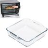Square Roaster Glass Baking Pan Microwave Grilled Fish Plate Cooking Container