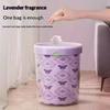 Lavender Scented Drawstring Trash Bags 50pcs Large Capacity Leakproof Easy Tie for Kitchen Office Use