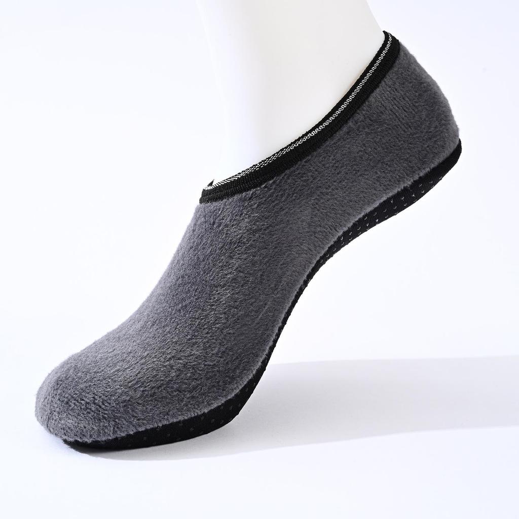 Women's Solid Color Non-Slip Velvet Thick Floor Socks for Autumn and Winter