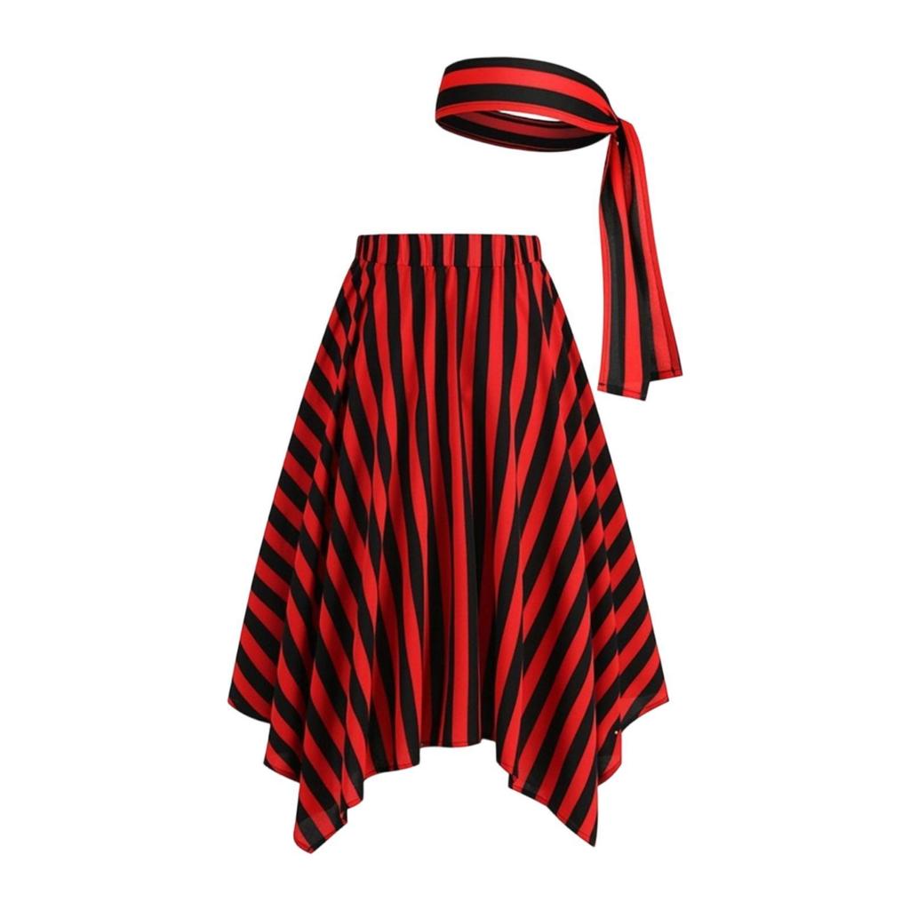 Pirate Skirt for Women with Headscarf Parties And Roleplaying Games