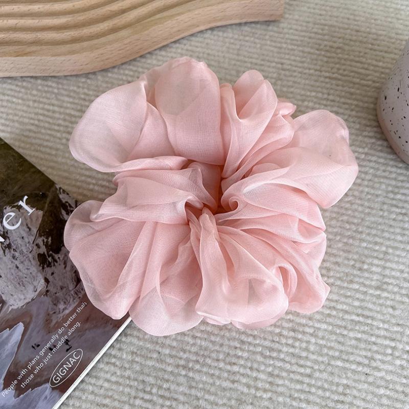 Soft and Romantic Hair Ties for Women with Unique Ruffle Design and Elegant Organza Material Charm and Beauty