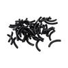 50 Pcs Eyelash Curler Refill Pads Silicone Rubber Curler Replacement Refill Pads with Clear Storage Box Black