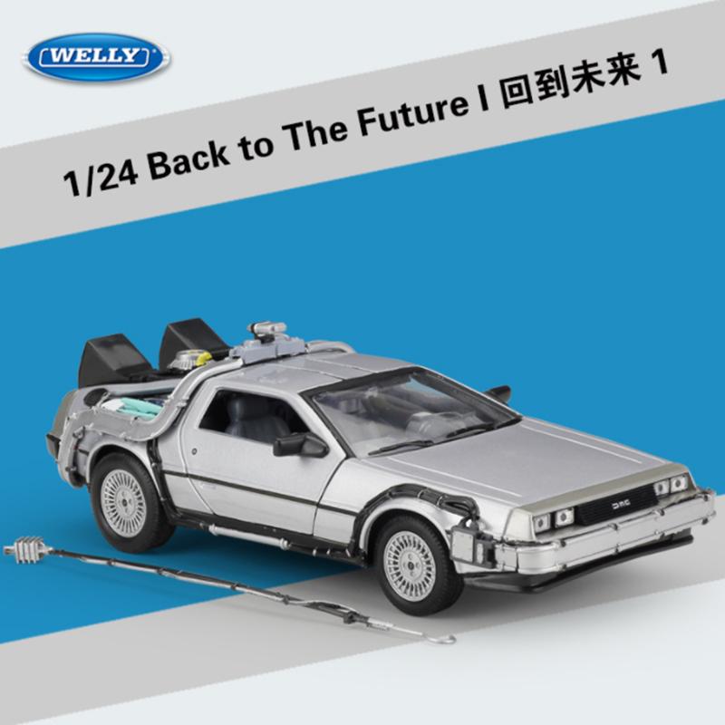 

Welly 1:24 DMC-12 DeLorean Time Machine Back to the Future Car Model Diecast Metal Car Model Simulation Collection Kids Toy Gift