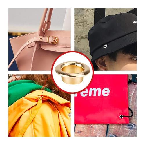 5mm Double-Sided Eyelets, Hole Punching Tool Kit for Leathercraft, 400 Pairs In 4 Colors, Round Shape, for Crafting, Fabric, and Leathercraft DIY Part