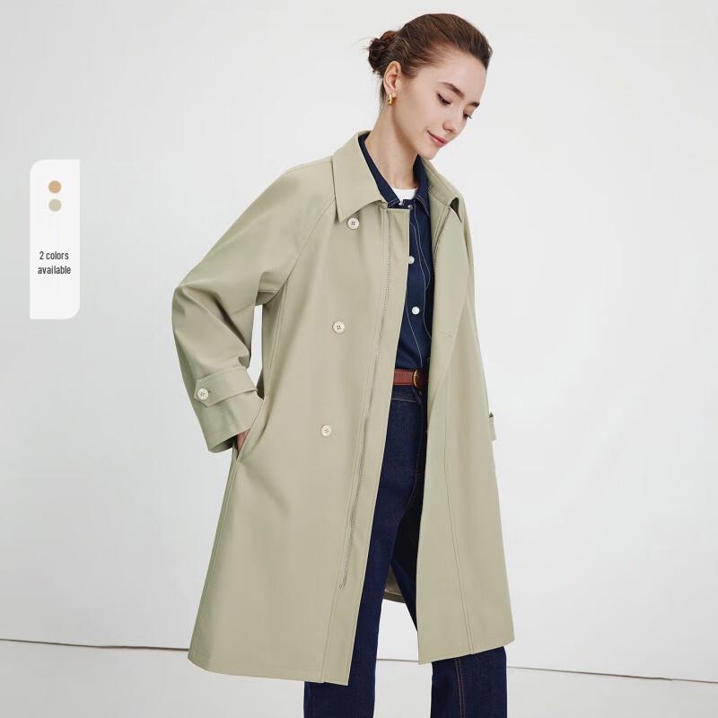 Navigare Women s Casual Long Windbreaker Coat M