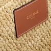 Celine Cabas Thais Triumph Arch Logo Verstellbarer Schultergurt Pflanzenmaterial Besatz Leder Handtasche Kleine Damen Handtaschen Braun 116302FF7-04LU