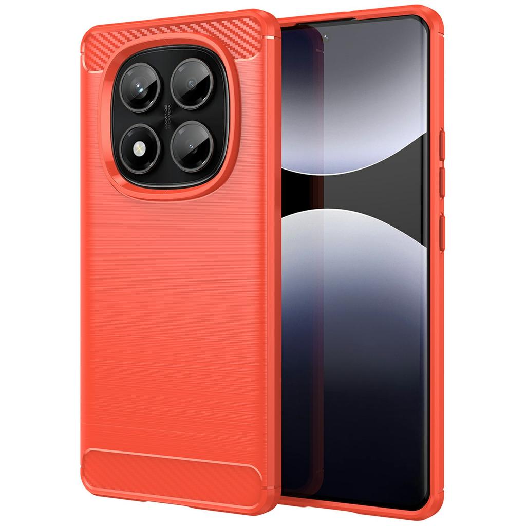 For Xiaomi Redmi Note 14 Pro 4G Case Protective Phone Cover Carbon Fiber Texture Brushed