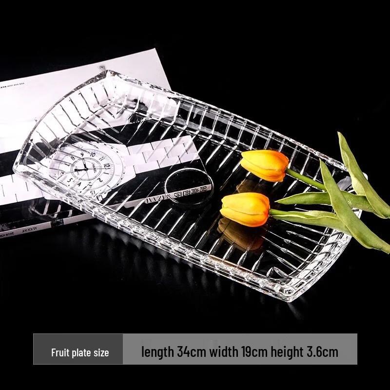 Flavinmci Nordic Crystal Glass Fruit and Snack Tray