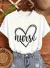 2026 Newest Printed Short Sleeve Tee T Shirt for Women RN Medical Worker Graphic Tee Casual Short Sleeve Daily Streetwear Nursing