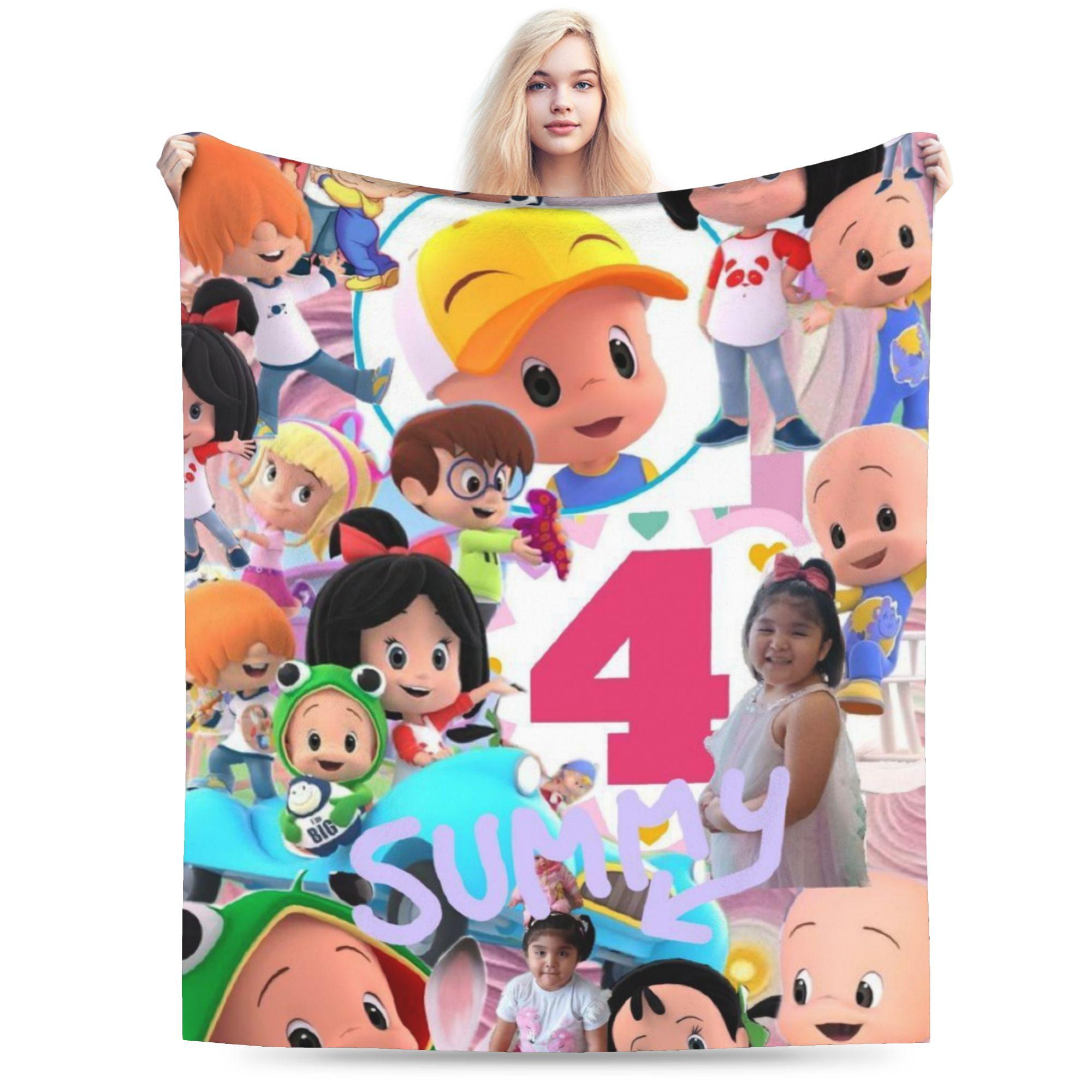Pandara Jewelry Unisex Stylish Cleo & Cuquin Anime Blanket Super Soft Flannel Comfortable Throw Blankets Machine Washable