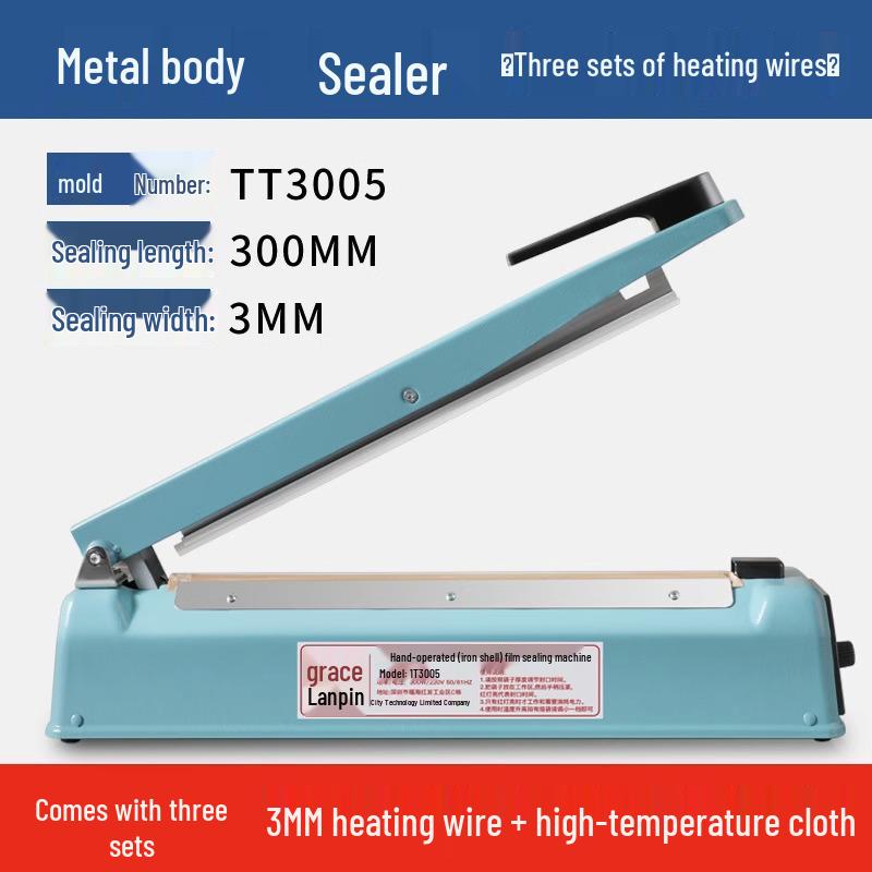 Compact Manual Heat Sealer for Mooncake, Tea, Kraft Paper, and Flat Plastic Bags