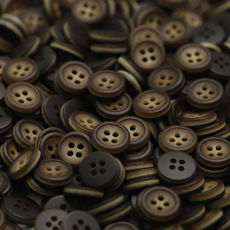 

5 шт. четыре ушка смоляные маленькие пуговицы вязаный кардиган черный бежевый одежда пуговицы вязаный кардиган детский рукав воротник пряжка 3 #[11mm1775 four-eye matte coffee color]